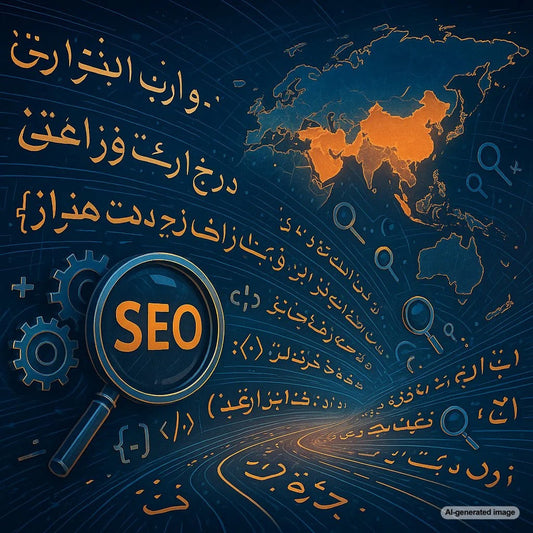 Illustration depicting the SEO challenges of Right-to-Left (RTL) languages in 2025
