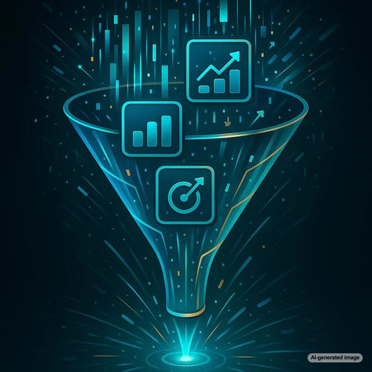 SEO funnel graphic showing rankings, traffic, and conversions together