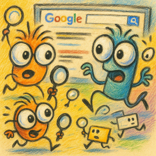Illustration of peripheral vision in SERP layouts affecting SEO
