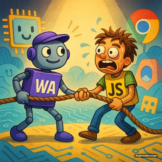 A visual representation of WebAssembly and JavaScript integration in web development