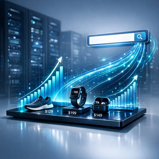 Illustration representing the SEO velocity of a new product launch and search growth momentum