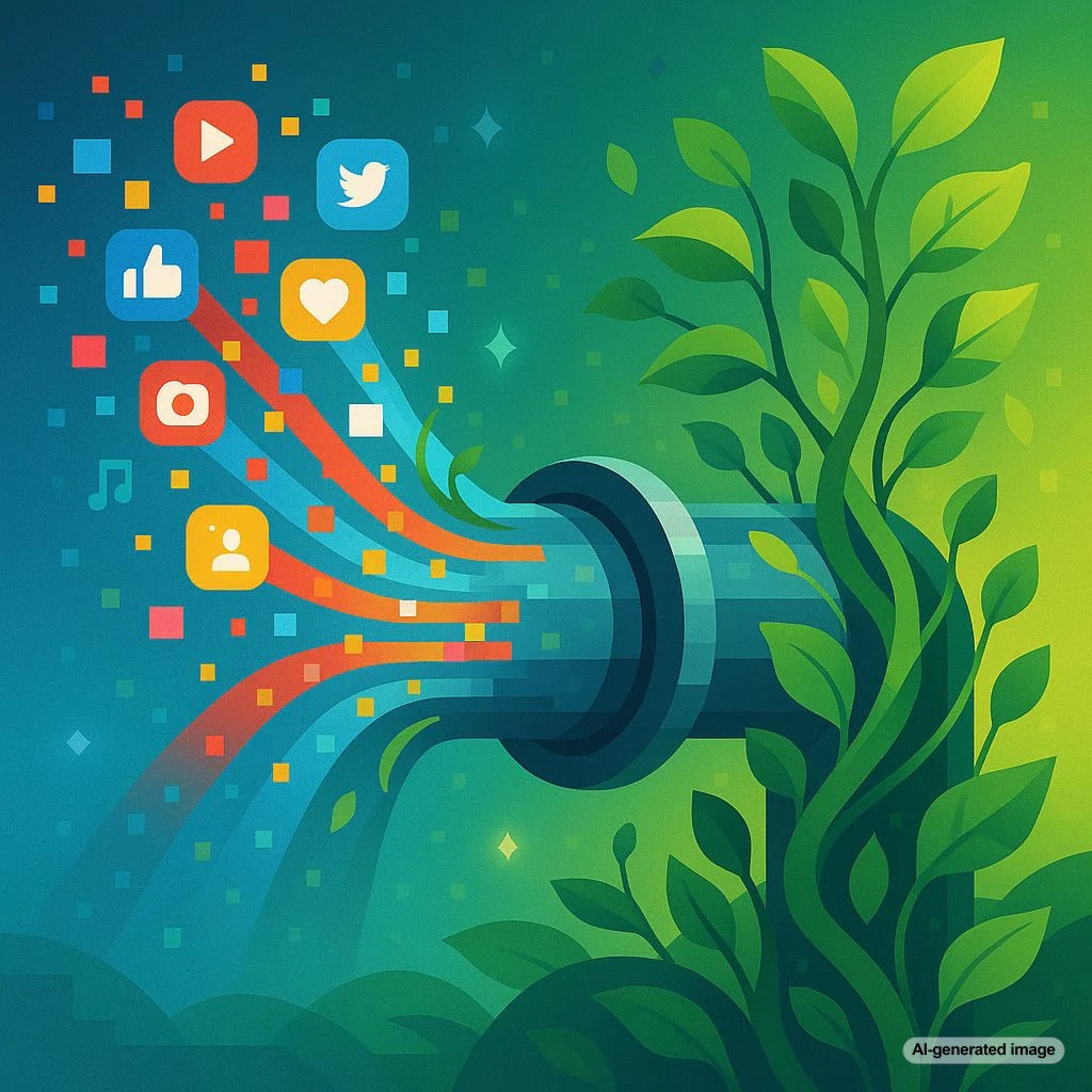 A visual representation of the 'Viral to Organic' pipeline in digital marketing