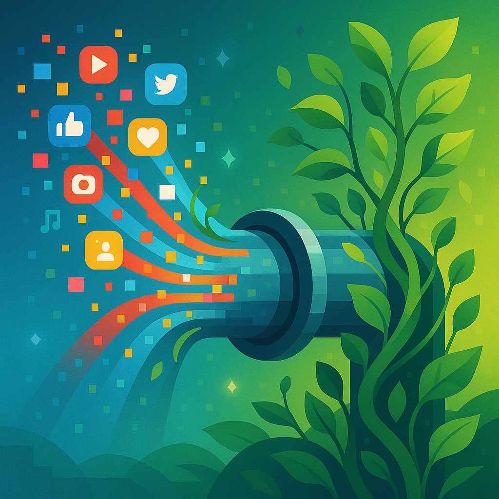 A visual representation of the 'Viral to Organic' pipeline in digital marketing