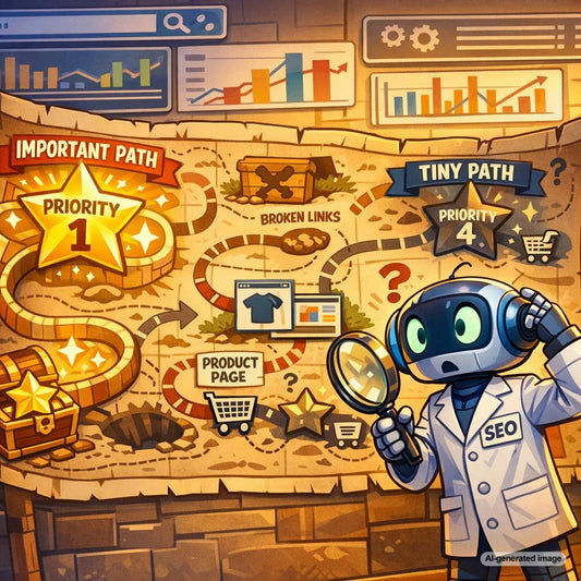 Illustration explaining whether the XML sitemap priority tag impacts search engine rankings