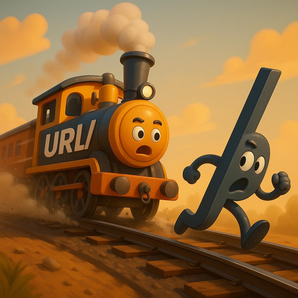 Illustration showing the difference between URLs with and without trailing slashes