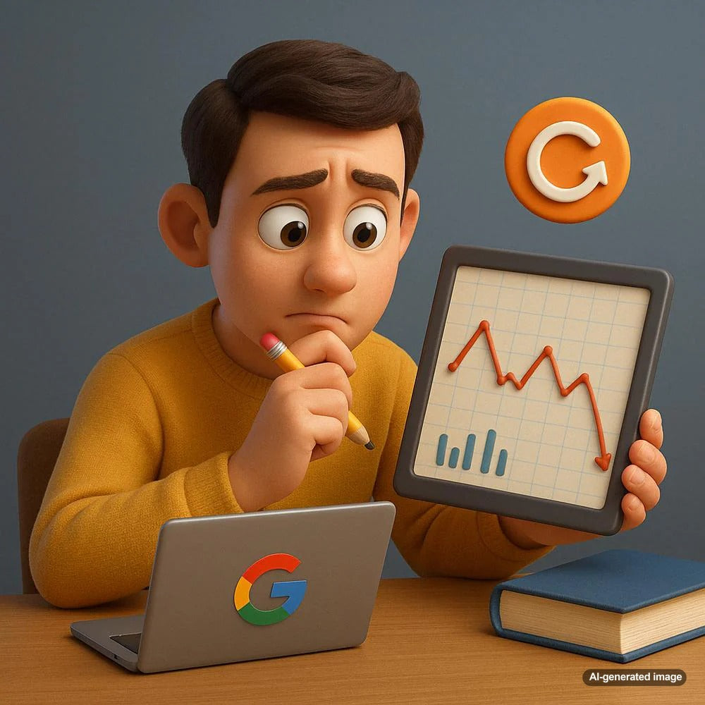 Illustration representing Google's core algorithm updates with interconnected digital elements