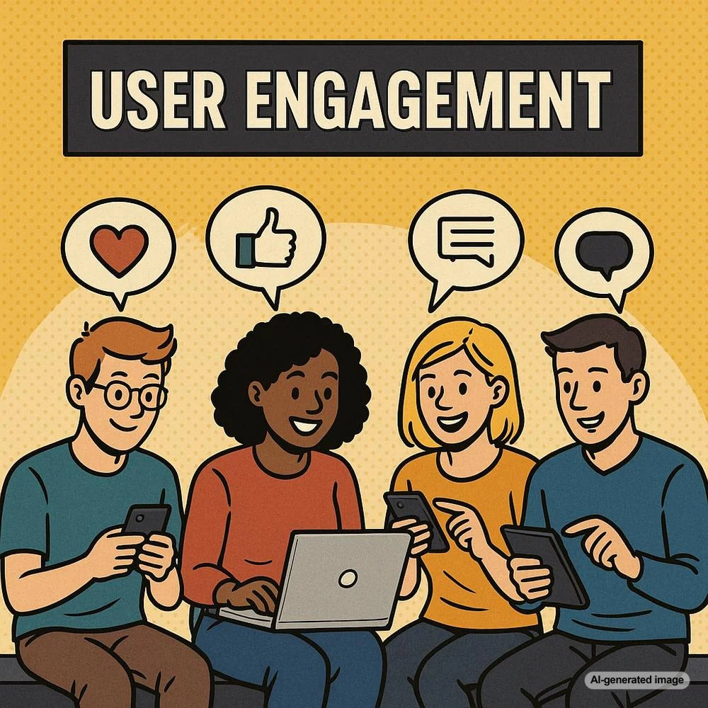 Illustration of user engagement metrics and strategies