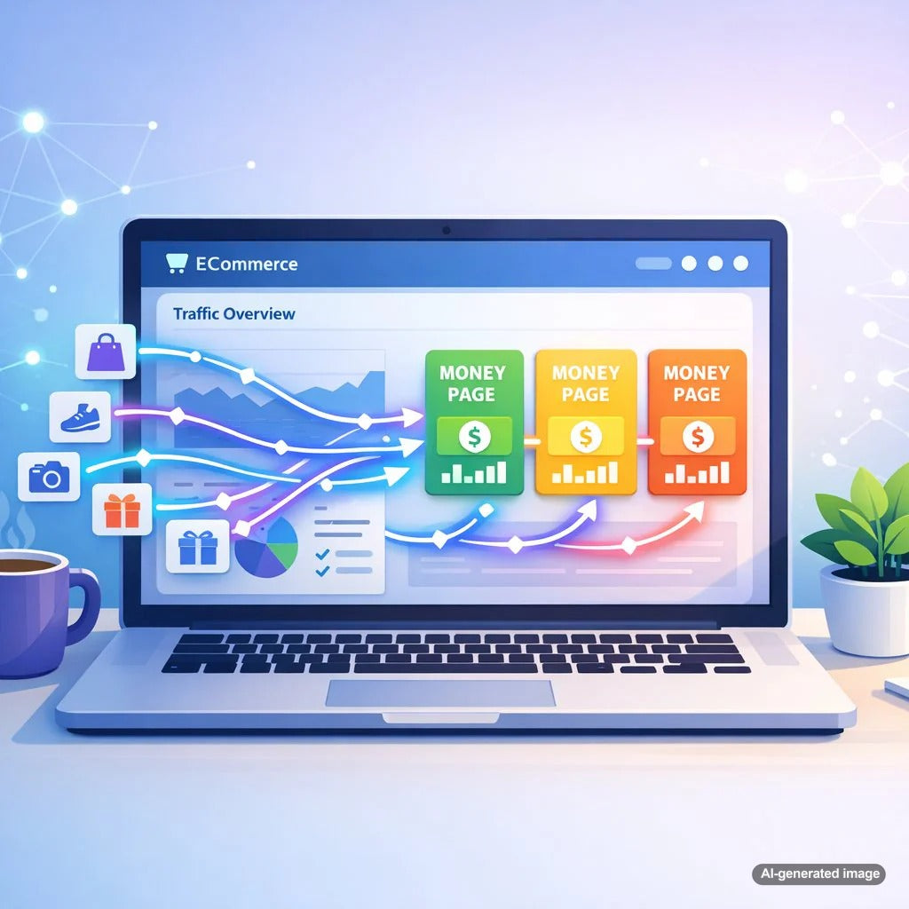 Using anchor text analysis to direct internal link equity to key money pages for SEO growth