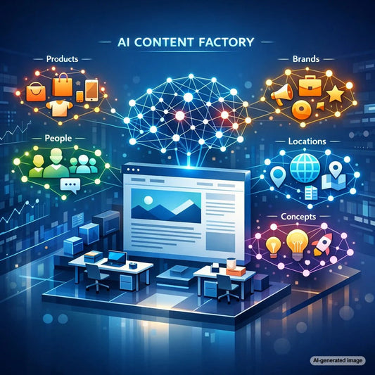 Illustration of Named Entity Recognition identifying key concepts and entities in content for SEO optimization