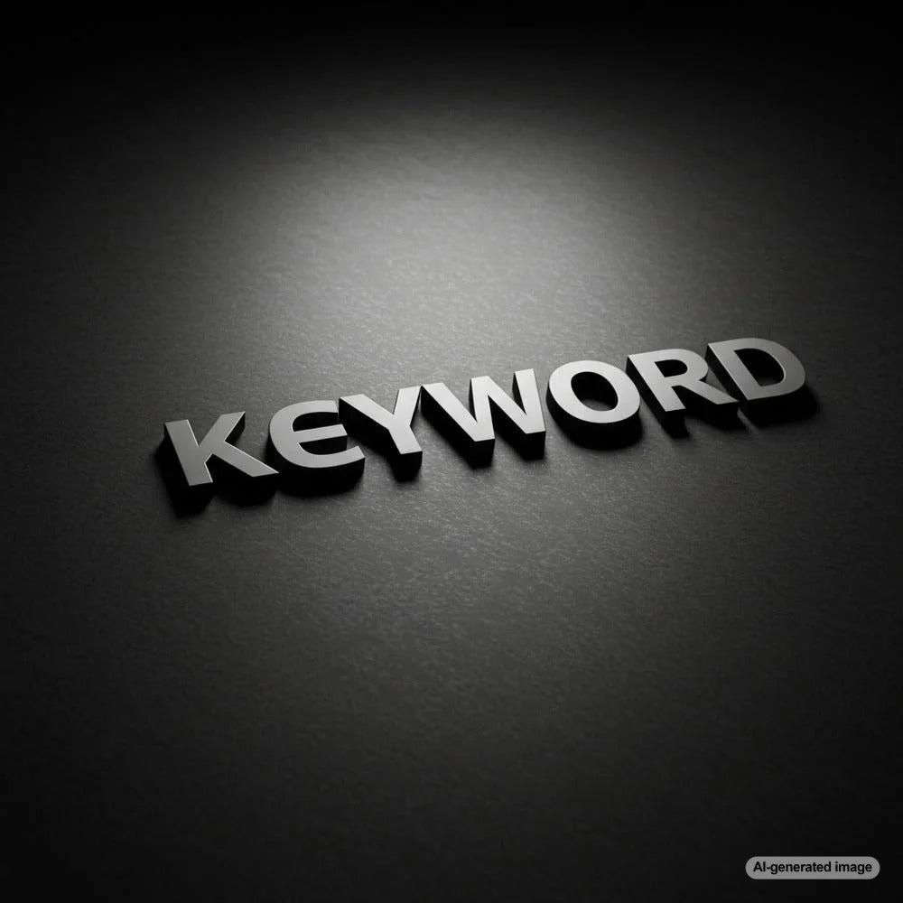 Illustration depicting SEO concepts: keyword frequency, density, difficulty, and proximity
