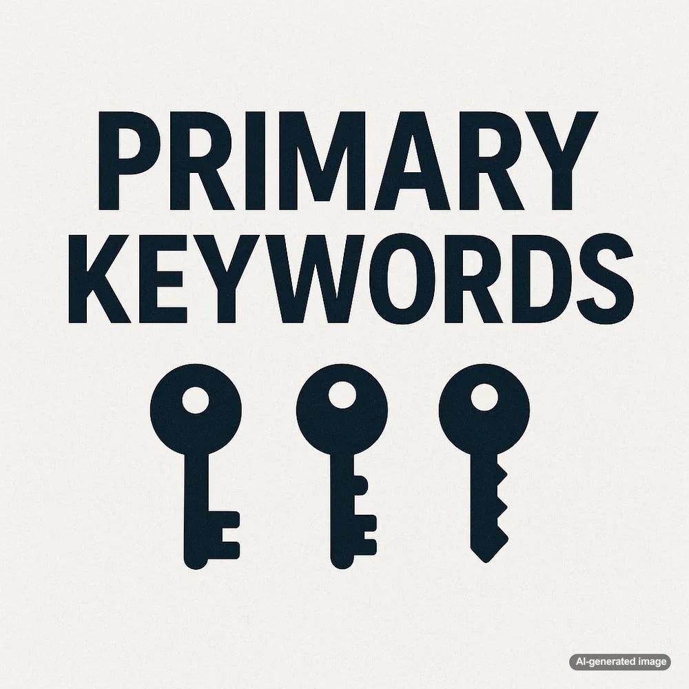 Illustration depicting the concept of primary keywords in SEO