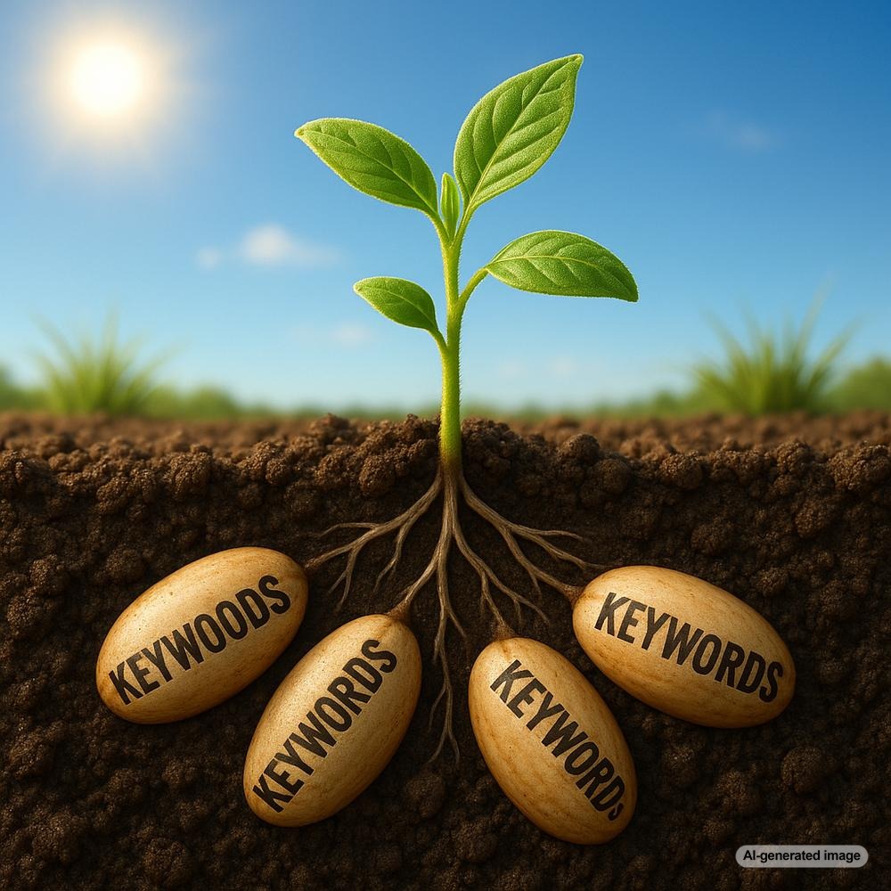 Visual representation of seed keywords in SEO strategy