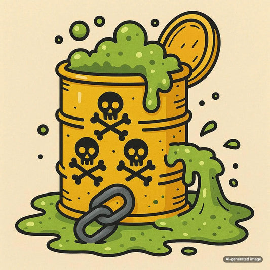 Illustration depicting toxic backlinks and the process to disavow them