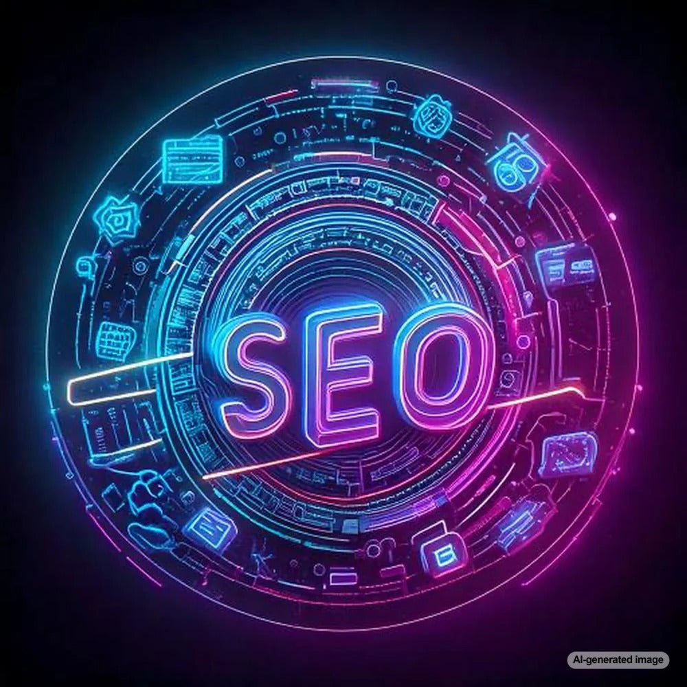 Illustration depicting SEO concepts and strategies