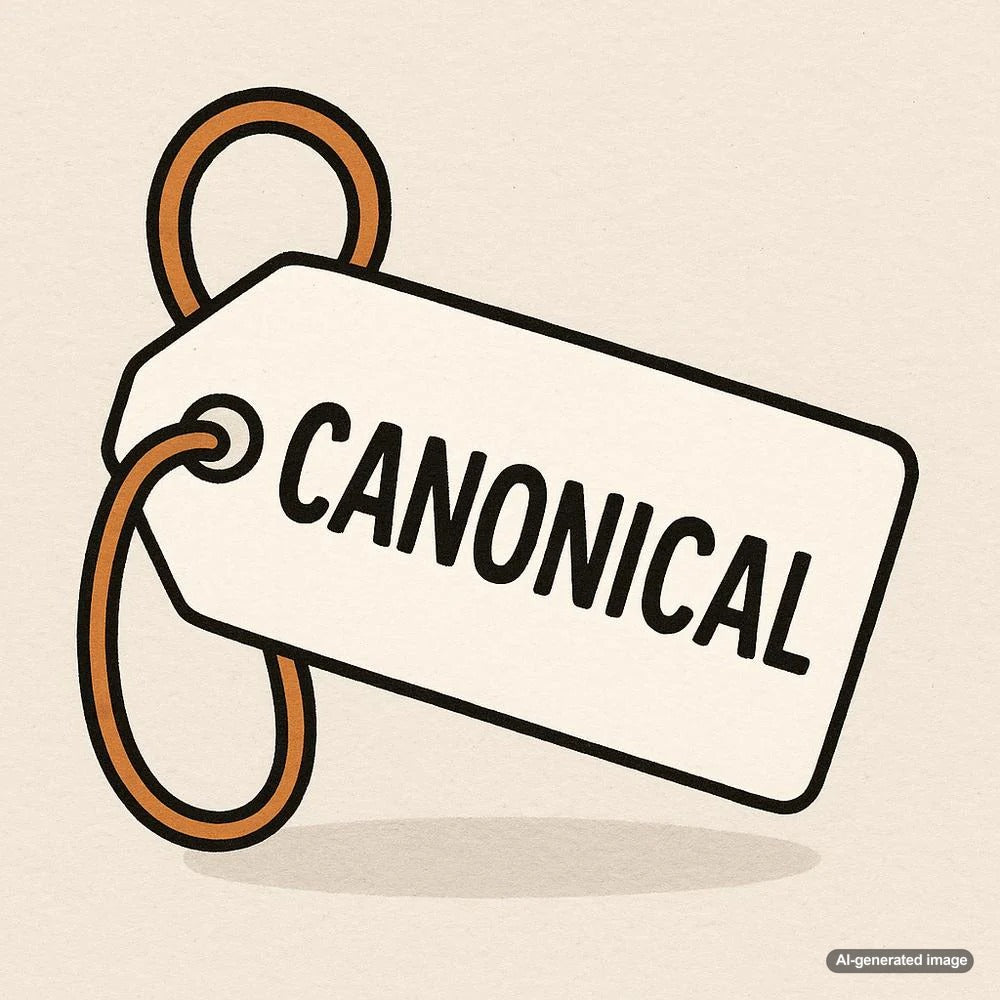 Illustration depicting the concept of canonical tags in SEO