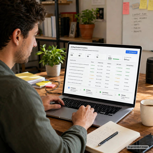 Organized content inventory spreadsheet for website SEO planning and improved Google rankings