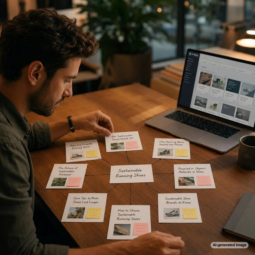 Keyword cluster planning concept with grouped SEO topics and connected content ideas