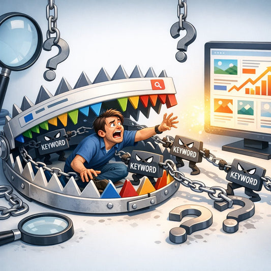 Business owner avoiding a keyword difficulty trap while planning a smarter SEO strategy