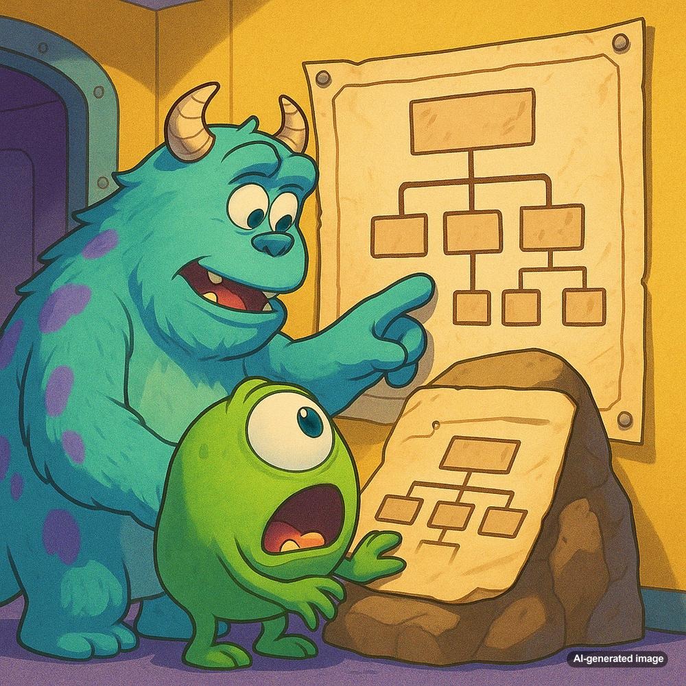 Illustration of a website sitemap showcasing its structure and navigation