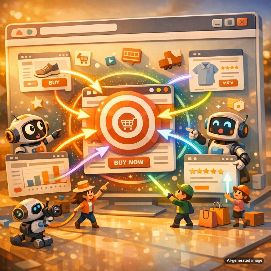 Internal link target page concept showing website pages connected through SEO pathways