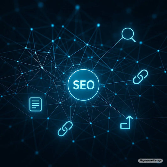 Illustration of anchor text linking webpages for SEO