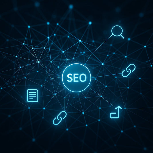 Illustration of anchor text linking webpages for SEO