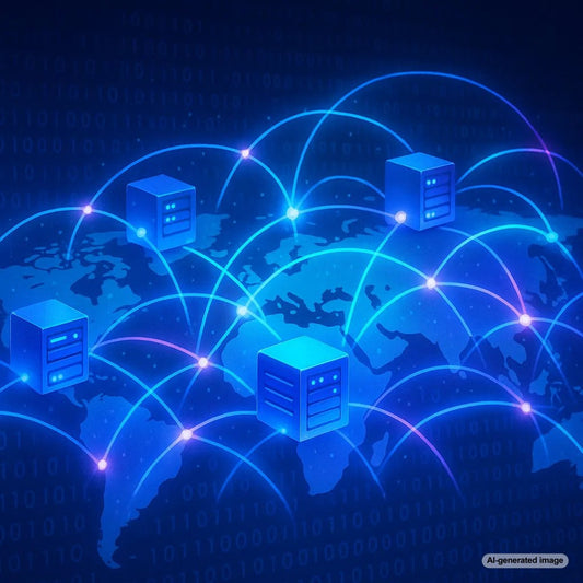 Illustration of a Content Delivery Network (CDN) enhancing blog performance