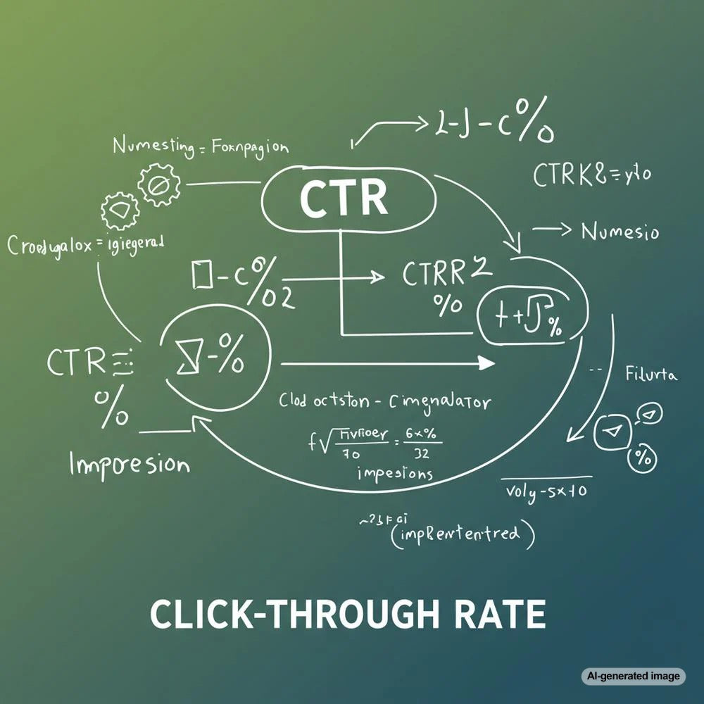 Illustration depicting click-through rate improvement strategies for blogs