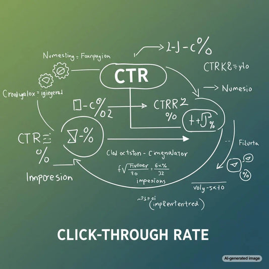 Illustration depicting click-through rate improvement strategies for blogs