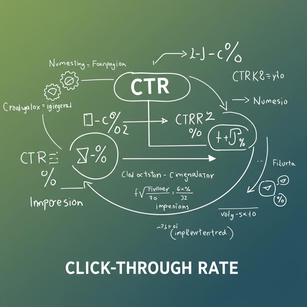 Illustration depicting click-through rate improvement strategies for blogs