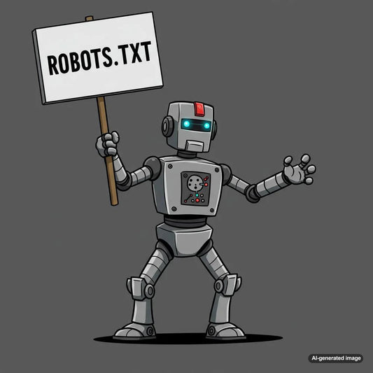 Illustration depicting the concept of a robots.txt file guiding web crawlers