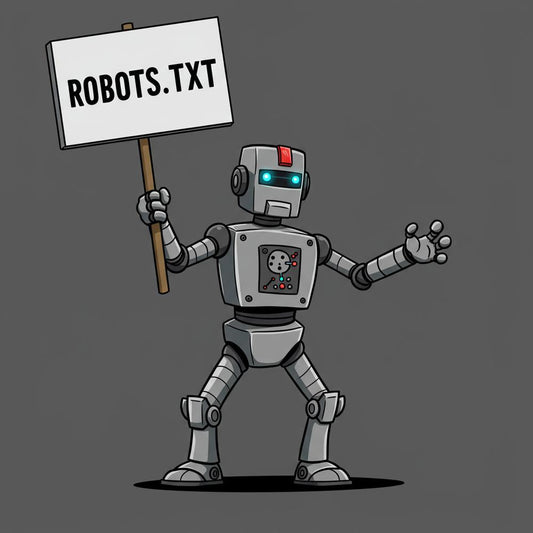 Illustration depicting the concept of a robots.txt file guiding web crawlers