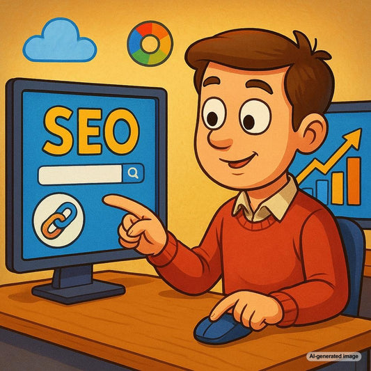 Illustration depicting SEO and SEM concepts