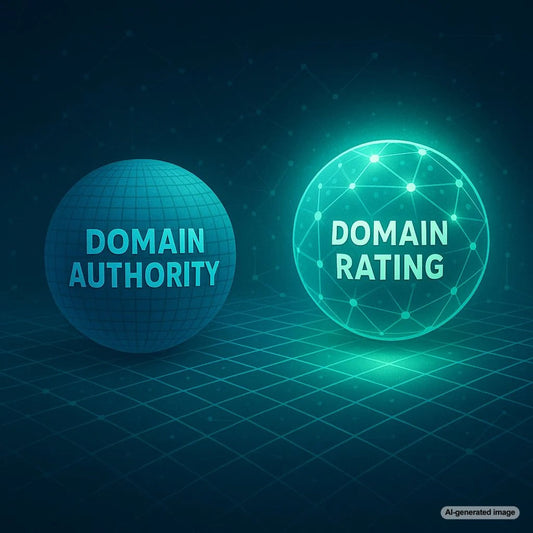 Visual comparison of Domain Authority and Domain Rating metrics
