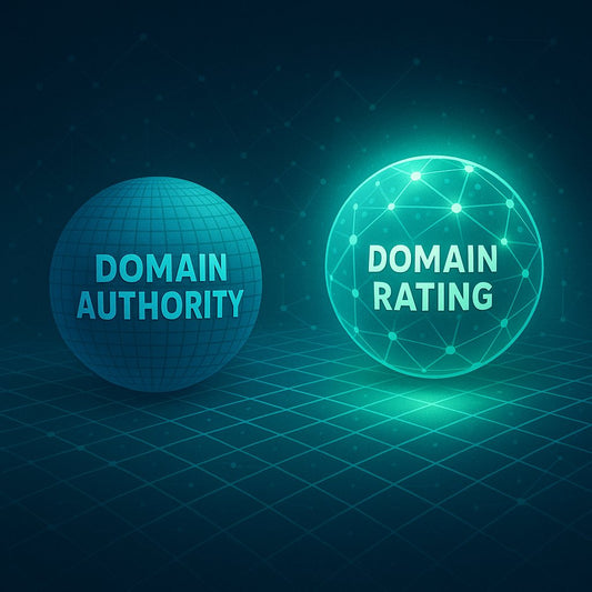 Visual comparison of Domain Authority and Domain Rating metrics