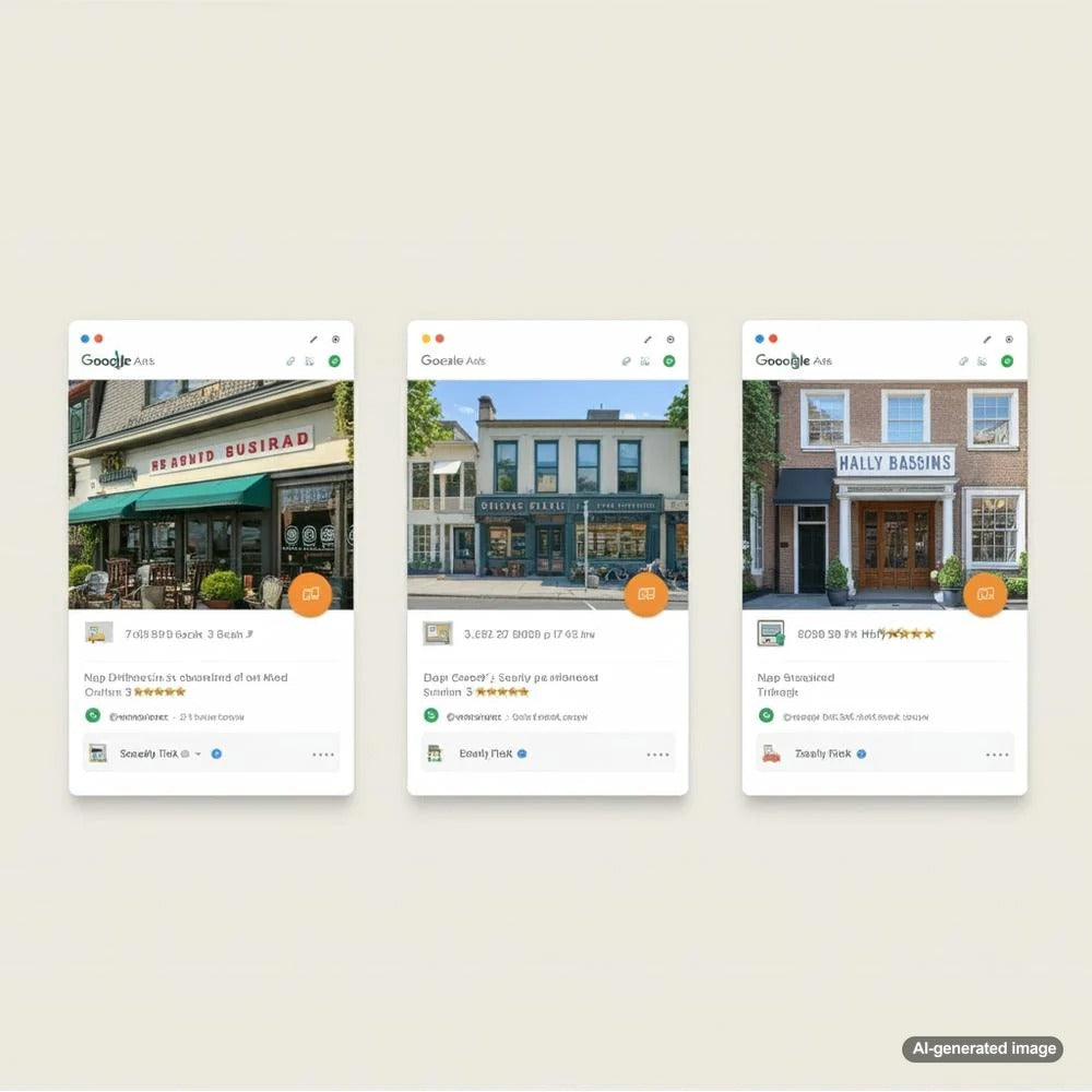 Illustration showing the Google Local 3 Pack results on a search engine page
