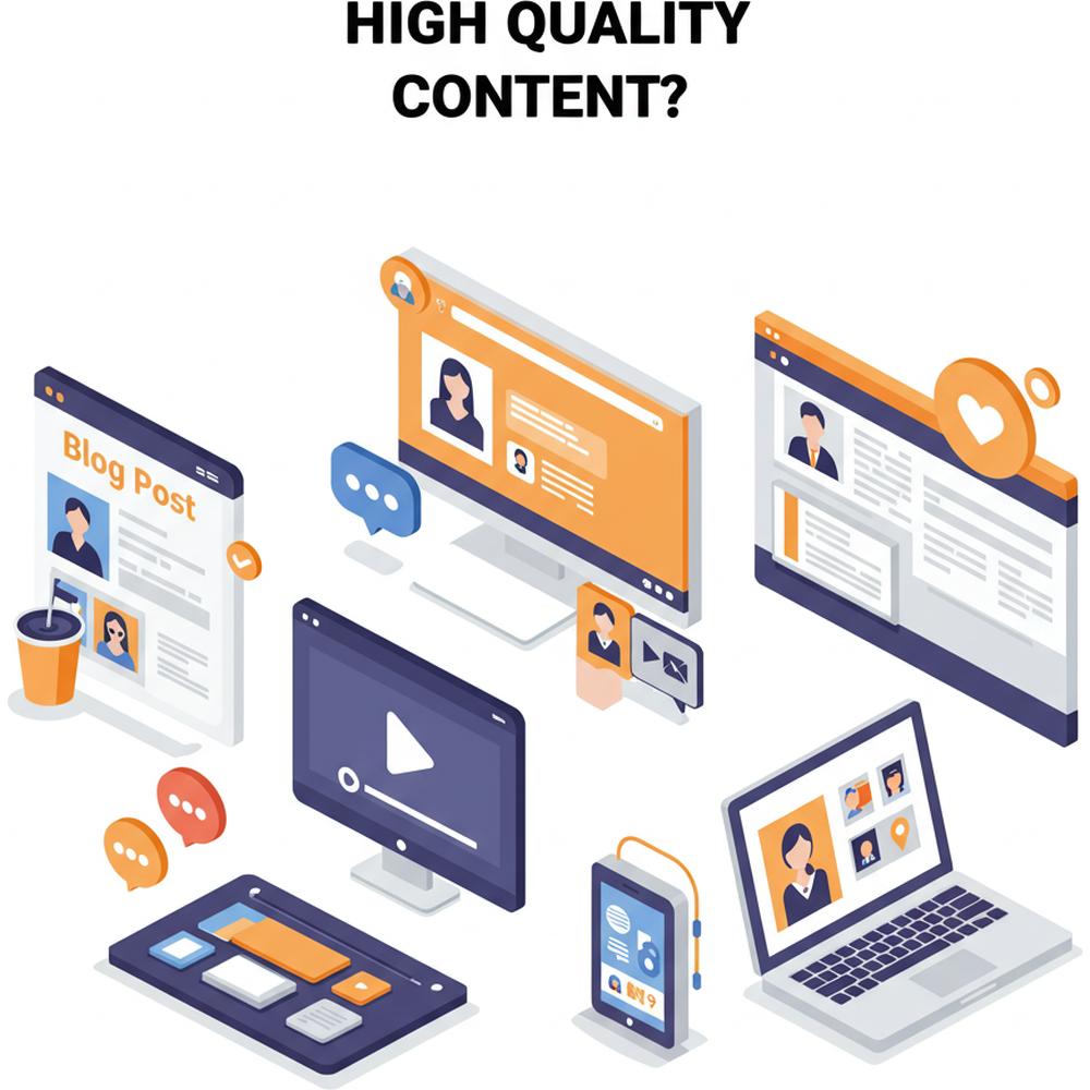 Illustration depicting Google's preferred content types