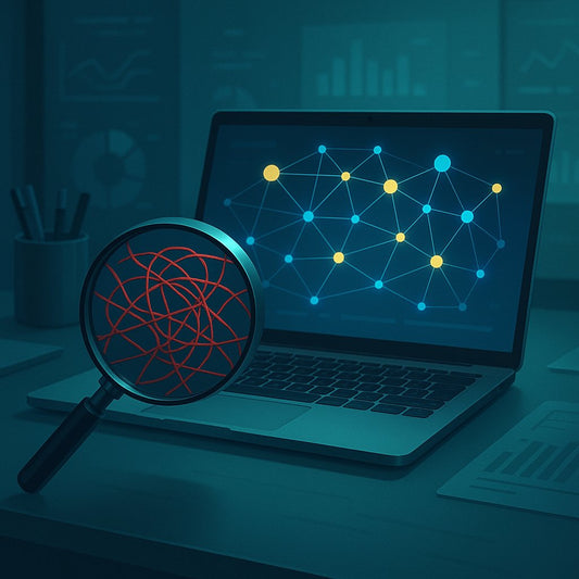 Illustration of a frustrated website owner dealing with spammy backlinks