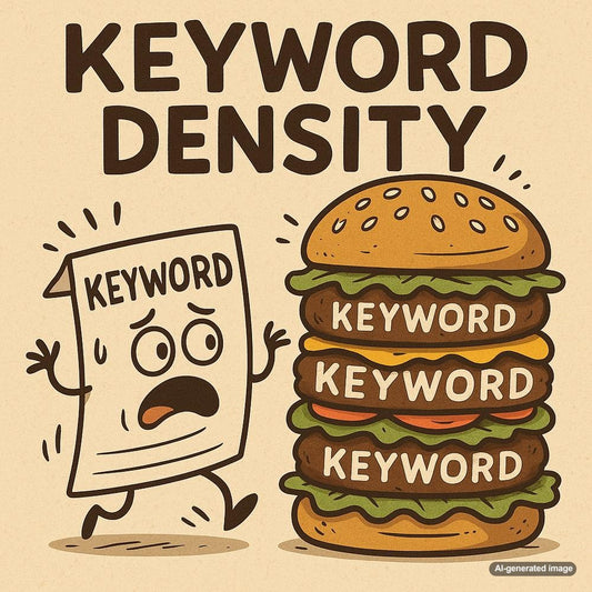Illustration depicting optimal keyword density for SEO