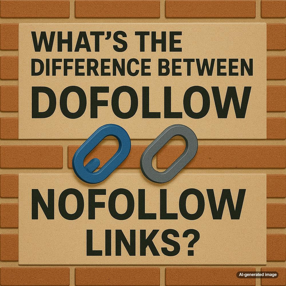 Illustration depicting the difference between dofollow and nofollow links