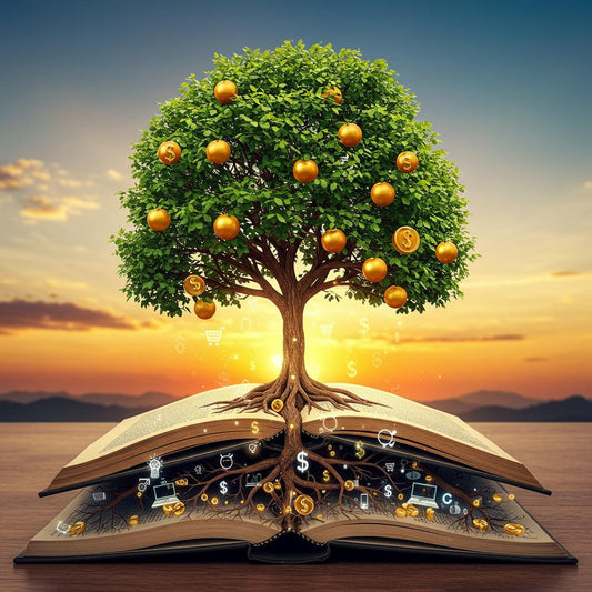 Illustration depicting the growth of eCommerce through blogging
