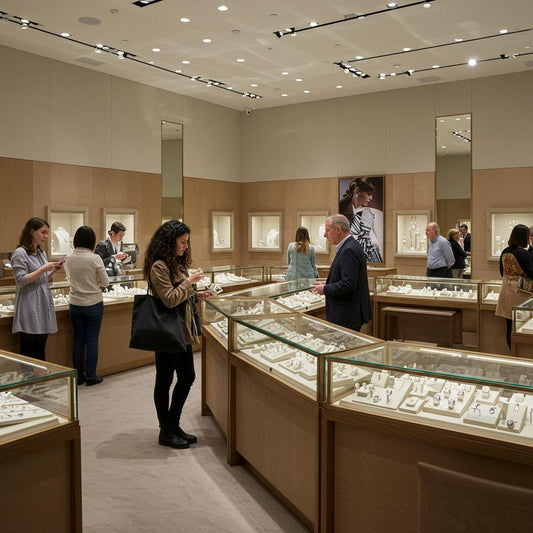 Jewelry store owner writing a blog to enhance SEO