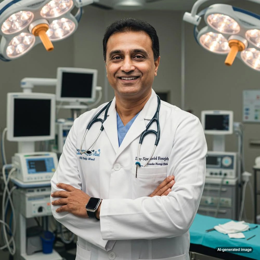 Cosmetic surgeon discussing treatment options with a patient