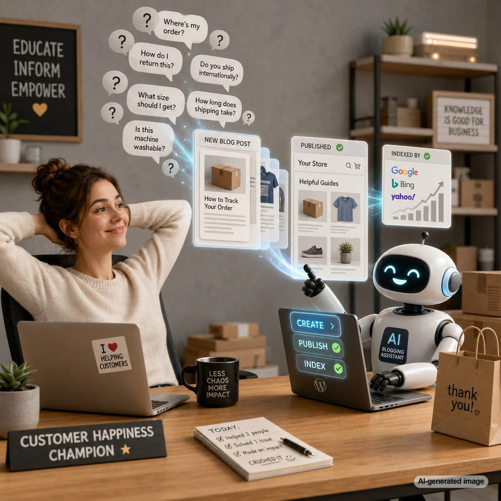 Educational content helping customers find answers and reducing customer service questions