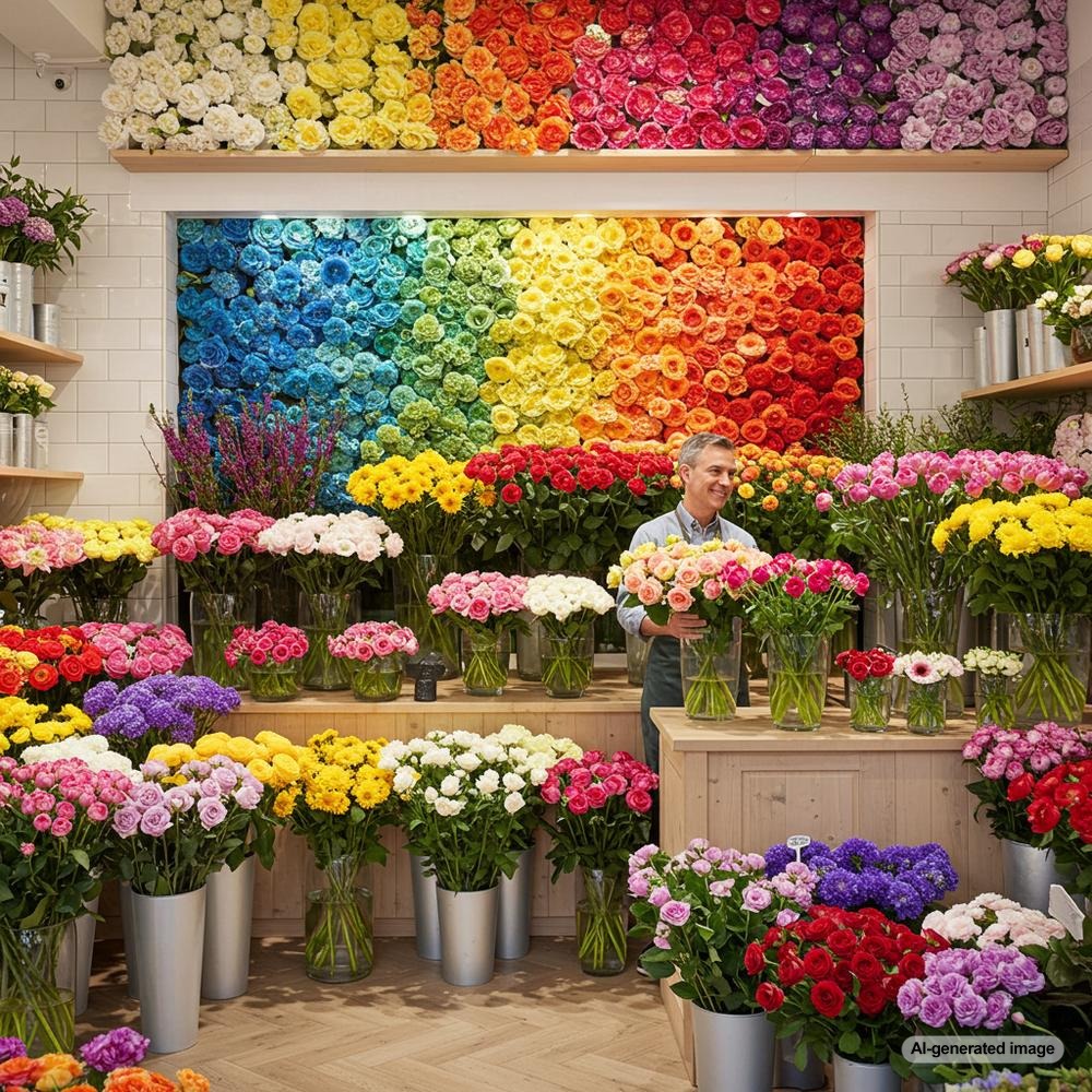 Florist creating a wedding bouquet, symbolizing the importance of blogging for wedding and holiday SEO