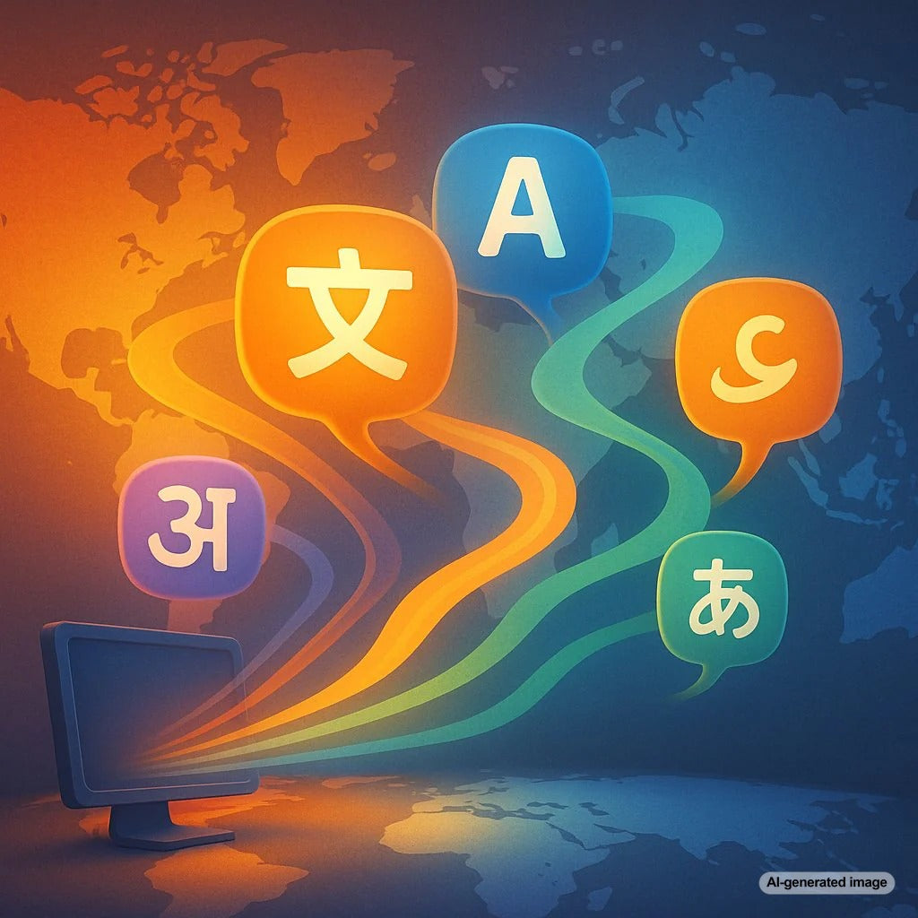 Illustration depicting Google's language favoritism SEO bias concept
