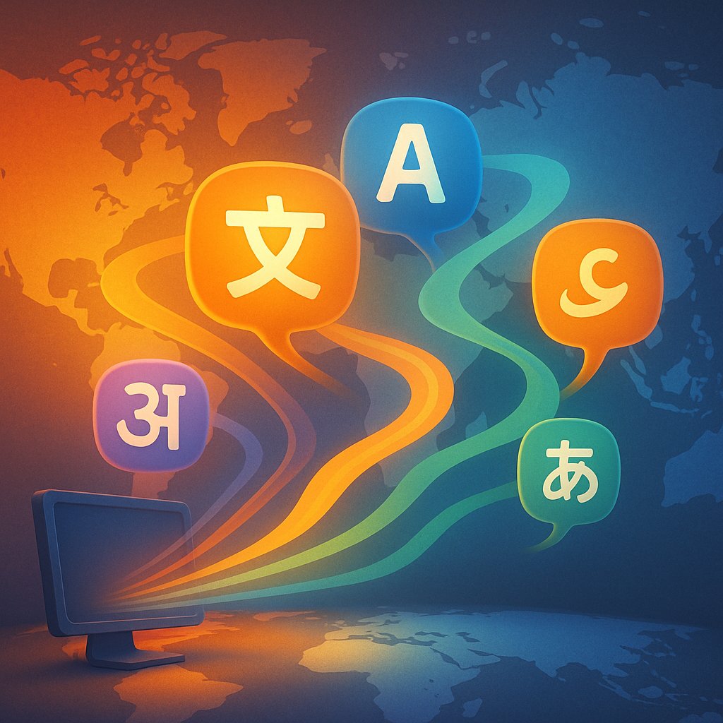 Illustration depicting Google's language favoritism SEO bias concept