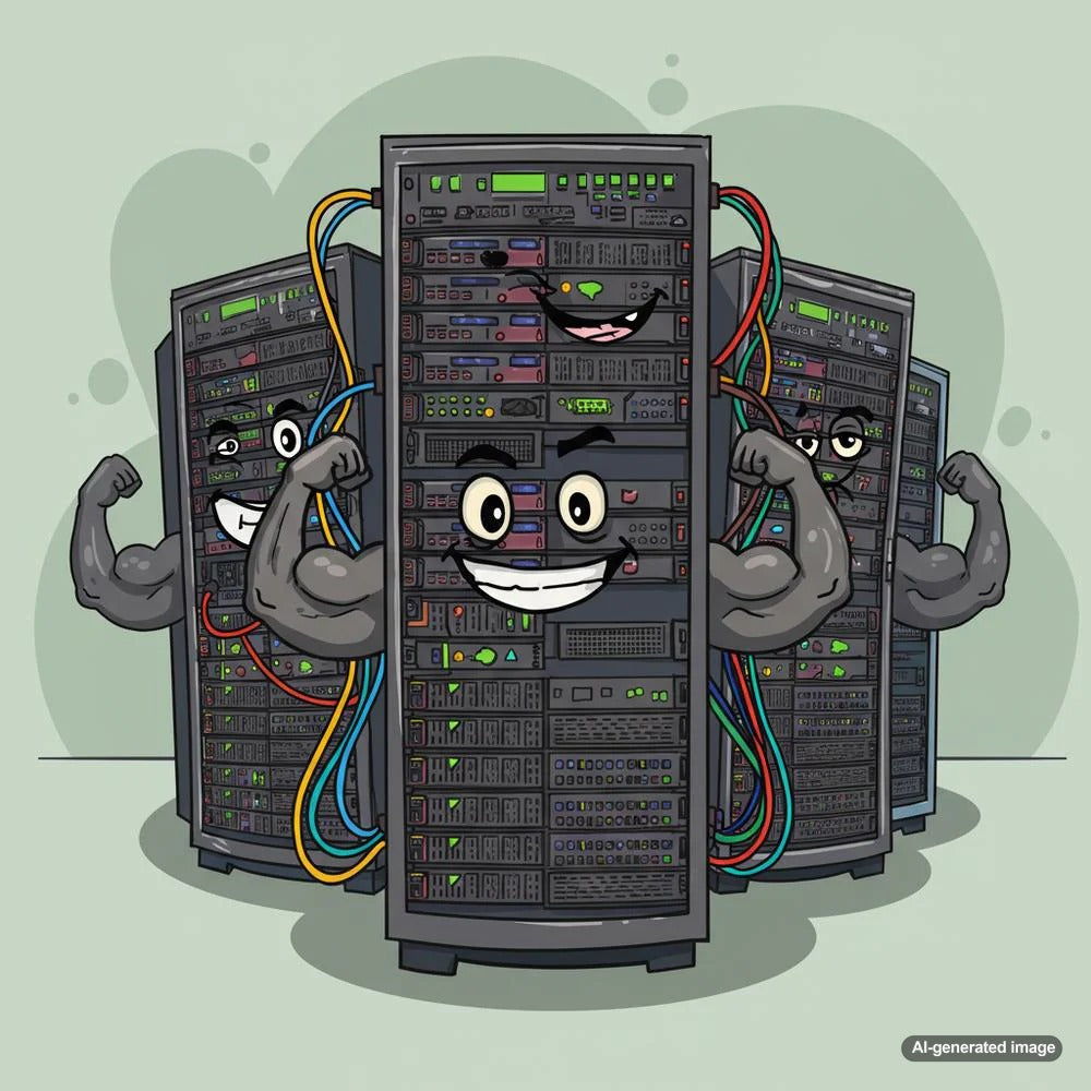 Illustration showing the power of Google search engine with AI-driven technology and business growth