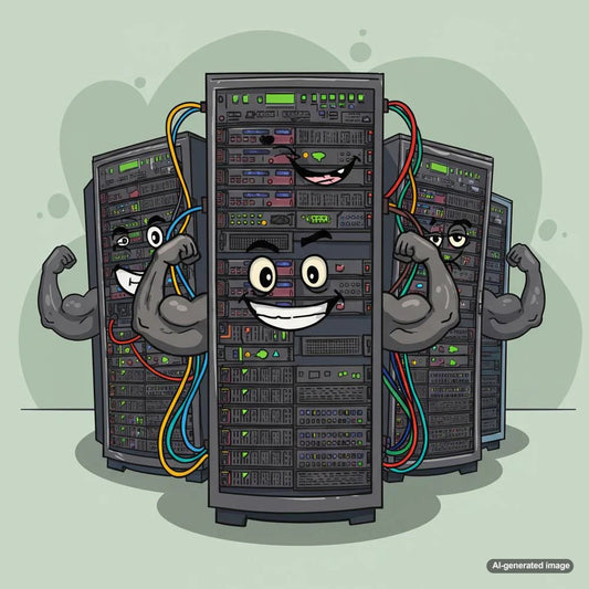 Illustration showing the power of Google search engine with AI-driven technology and business growth