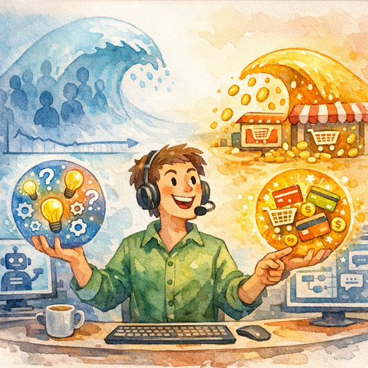 Illustration of keyword intent and search volume guiding organic traffic toward higher conversions